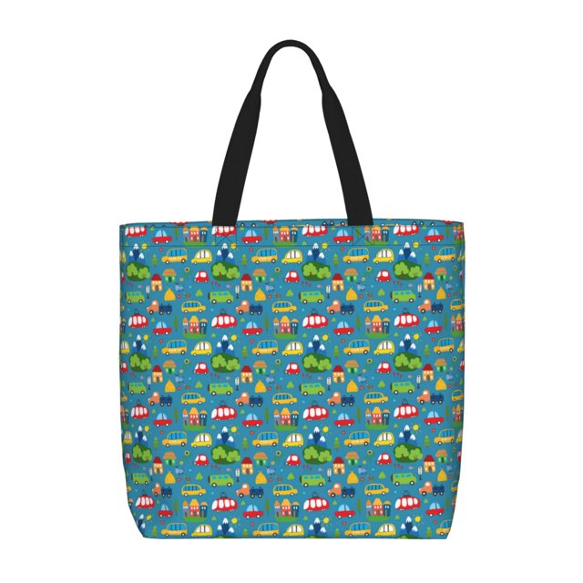 Balery Cars Transportation Bolsa de Mano para Mujeres con Cremallera, Bolsa de Gimnasio con Compartimentos, Bolsa para Laptop, Bolsa para Trabajo