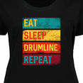 thumbnail image 4 of Inktastic Marching Band Drummer Eat Sleep Drumline Repeat Women's Plus Size T-Shirt, 4 of 5