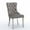 Gray-Silver, variant on DONICK Velvet Upholstered Dining Chairs,Wing Back Side Chair Tuft Nailhead Ring Pull Metal Legs(Gray,Silver Legs,Set of 2)
