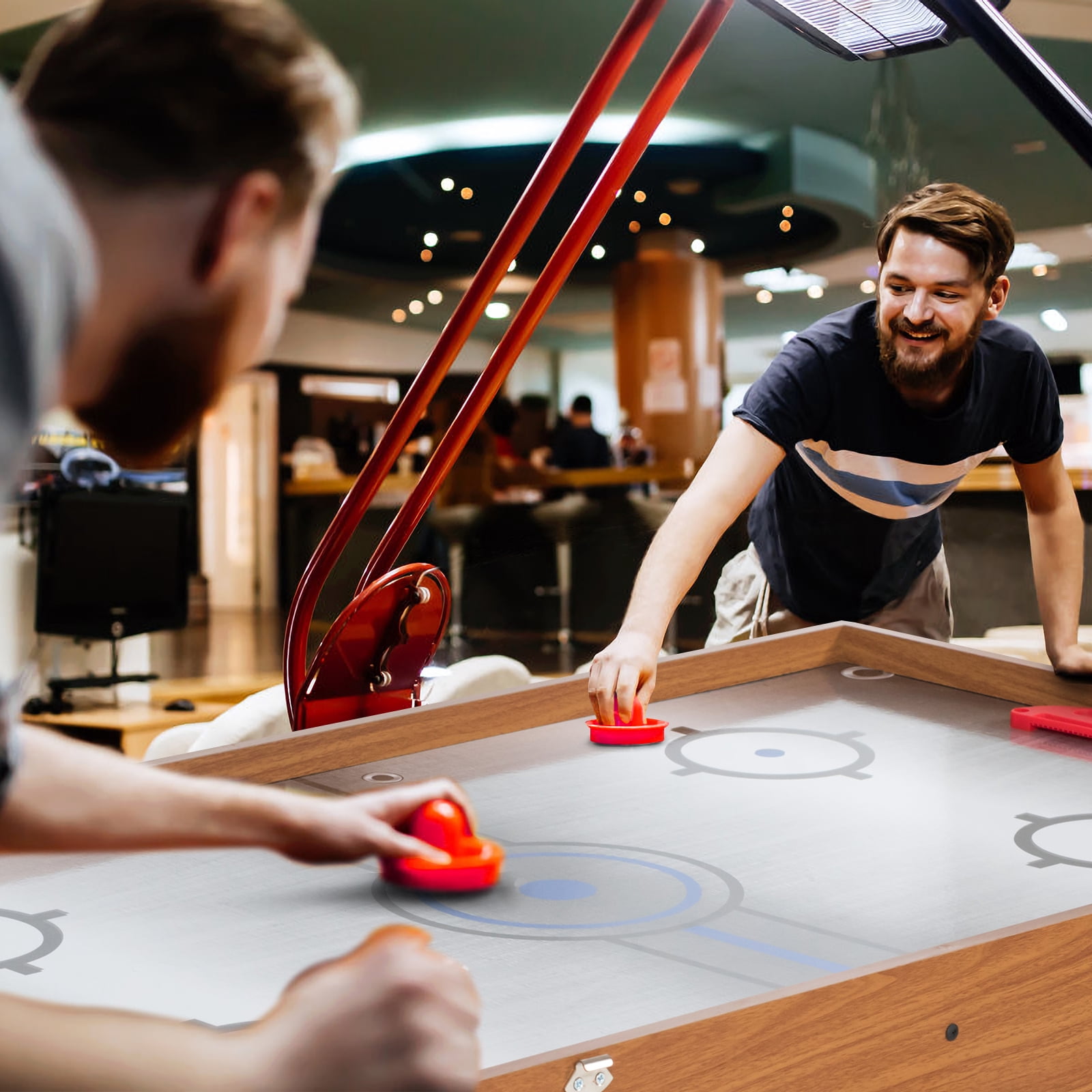 Topbuy 3-in-1 Multifunctional Game Table Soccer Billiard Slide Hockey