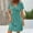 B319 Green sundresses for women clearance under $5, variant on Women Dresses Under $10! Xqxayjr Women's Summer Casual Sundress Aline Short Sleeve Flowy Swing Midi Beach Party Dress Twist Front V Neck Tshirt Graduation Dress