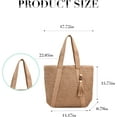 thumbnail image 3 of Kukuzhu Straw Beach Bag, Summer Woven Tote Bag with Tassels Large Shoulder Handbag Straw Purses and Handbags for Women, 3 of 5