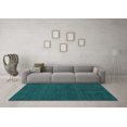 thumbnail image 3 of Ahgly Company Indoor Round Oriental Turquoise Blue Industrial Area Rugs, 3' Round, 3 of 4