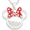 White, variant on Birthstone Minnie Mouse Silver Plated Shaker Pendant Necklace, 18+2" Extender