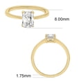 thumbnail image 5 of 1.50 Carat - Radiant Shape Lab Grown Basket Regular Shank Setting Solitaire Diamond Engagement Ring in 14K Yellow Gold(Ring Size: 7), 5 of 5