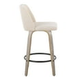 thumbnail image 2 of LumiSource Grey Toriano 26" Fixed Height Counter Stool - Set of 2, 2 of 3