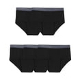 thumbnail image 1 of Trusa Fruit of the Loom para Hombre Trusa Low Rise Algodón Sustentable Negro 5 Piezas Talla CH, 1 of 4