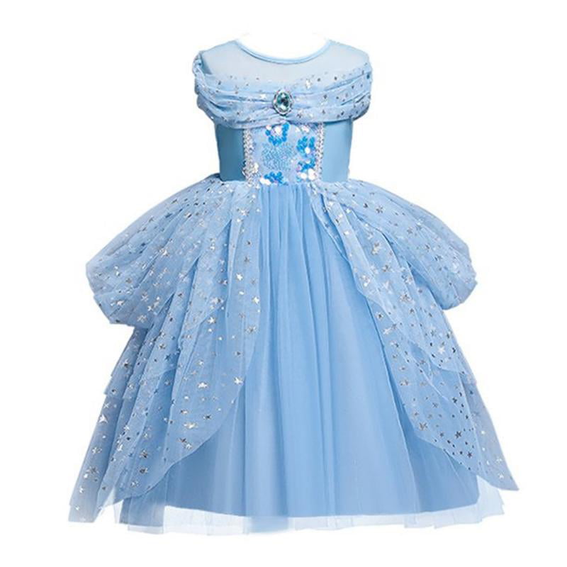 Cosplay Kids Girl Party Dress Princess Cinderella Costume Fancy Dress Gown 