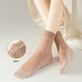 thumbnail image 4 of 10 Pairs Cotton Bottom Socks Transparent Ladies Ultrathin Breathable Silky Socks, 4 of 21