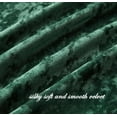 thumbnail image 5 of Chezmoi Collection Lux Forest Green Crushed Velvet Curtains 2 Panel Set, Room Darkening Luxury Distressed Velvet Rod Pocket Window Drapes for Living Room Bedroom 50" W x 72" L, 5 of 9