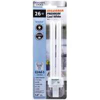 Dulux D 20481 Double Tube Compact Fluorescent Lamp, 26 W, T12, Bipin G24D-3, 10000 hr