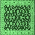 thumbnail image 1 of Ahgly Company Indoor Square Oriental Emerald Green Traditional Area Rugs, 6' Square, 1 of 4