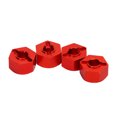 thumbnail image 3 of Adaptadores de cubo de cubo hexagonal con 4 Pines y 4 tuercas Mecanizado CNC de adaptadores de cubo de tracción hexagonal de cubo de aluminio para automóviles Slash 1 / 10 RC traxxas rojos, 3 of 10