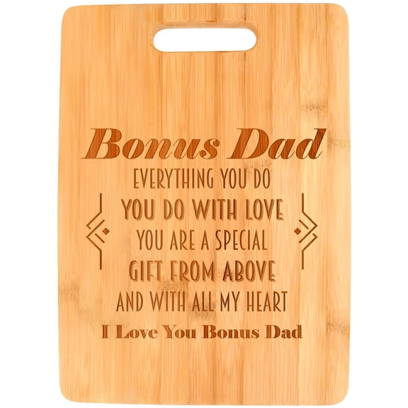 ThisWear Adoptive Dad Gifts for Men Bon-s Dad You Are A Special Gift From Above Poem Big Rectangle Bamboo Cutting Board