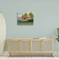thumbnail image 2 of Tropical Seaside House Boat Landscape Painting Gallery Wrapped Canvas Print Wall Art, 2 of 7