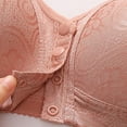 thumbnail image 6 of UngA Soft Bralettes for Women Front Snap Closure Padded Bra for Older Senior Women, No Underwire Comfortable Bra Brick Red,44, 6 of 6