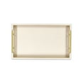 thumbnail image 5 of Contemporary Home Living Fish Scale Pattern Rectangular Serving Tray - 15.75" - Beige and Gold, 5 of 9