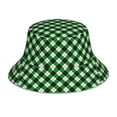 thumbnail image 1 of Balery Green Argyle Plaid Sombreros para el sol para hombre y mujer, sombrero de pescador con UPF 50+, 1 of 6