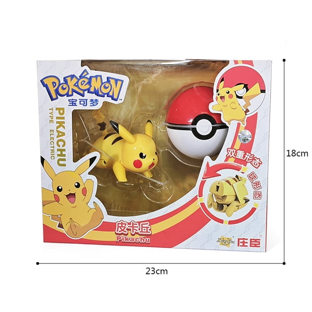 Figura de Anime de Pokémon Deformation, juguetes de Poké Ball, monstruo de bolsillo, Pikachu, morfología Dual, modelo de Pokeball, muñecas, regalos de cumpleaños para niños