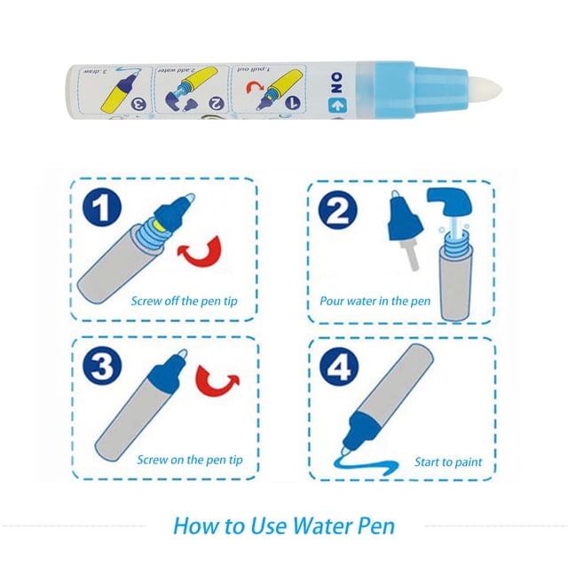Libro de Dibujo Portátil para Colorear con Agua y Bolígrafo Juguete Educativo para Niños Reutilizable Inspira el Interés Temprano en la Pintura Páginas Portátiles y ANGGREK Otros