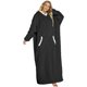 thumbnail image 1 of Sudadera Mujeres Hombres Manta Sudadera con capucha Estilo casual Bolsillo Manga larga Cremallera Ropa de dormir Traje Ygjytge Negro Única para Mujer, 1 of 6