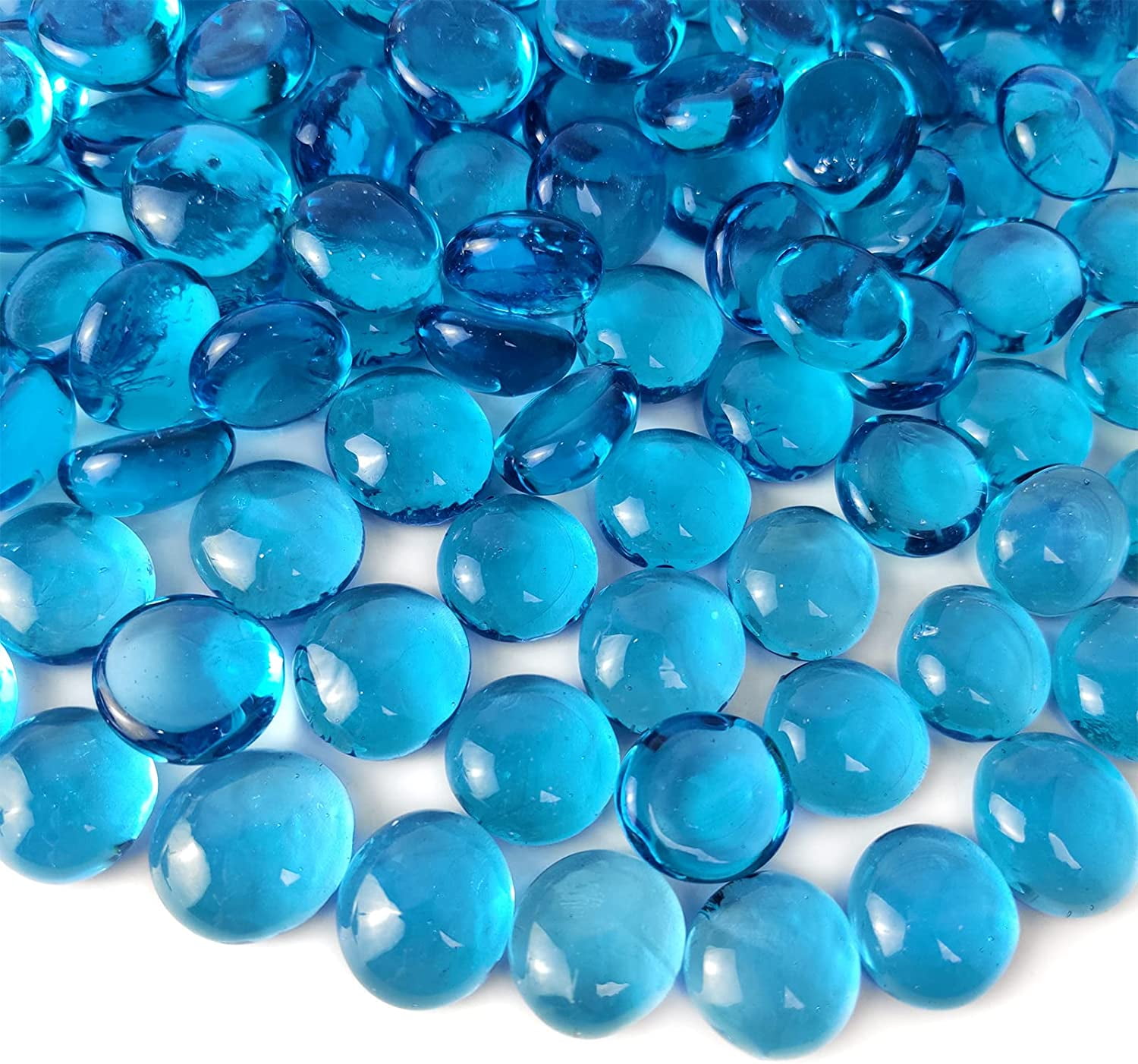 Flat Marbles Glass Gems Pebbles Gemstone Vase Fillers Beads for Vases