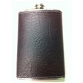 thumbnail image 1 of Visol VF5058 RussellDark Cuir Brun 8 oz Flacon de Hanche, 1 of 2