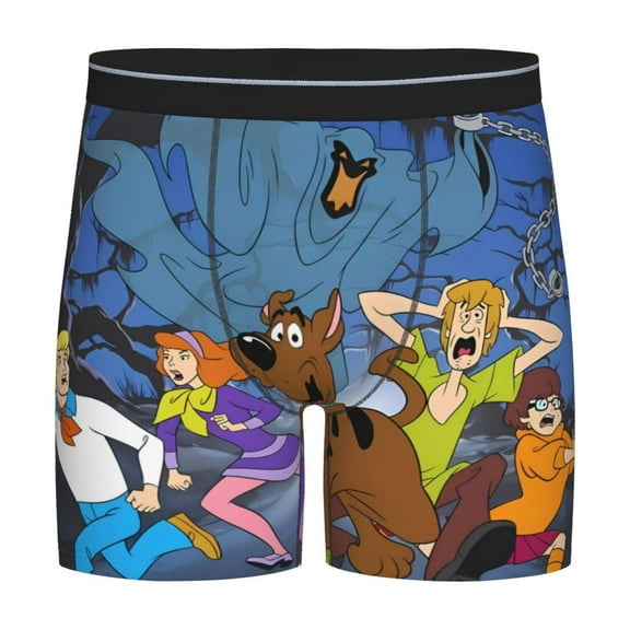 Saiise Scooby-Doo Men's Underwear Boxer Briefs Cotton Trunks Short Leg Underwear (S-XXL)