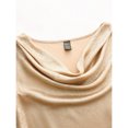 thumbnail image 4 of Elegant Gold Cowl Neck Sleeveless Midi Dress For Women Party Evening Wear, 4 of 8