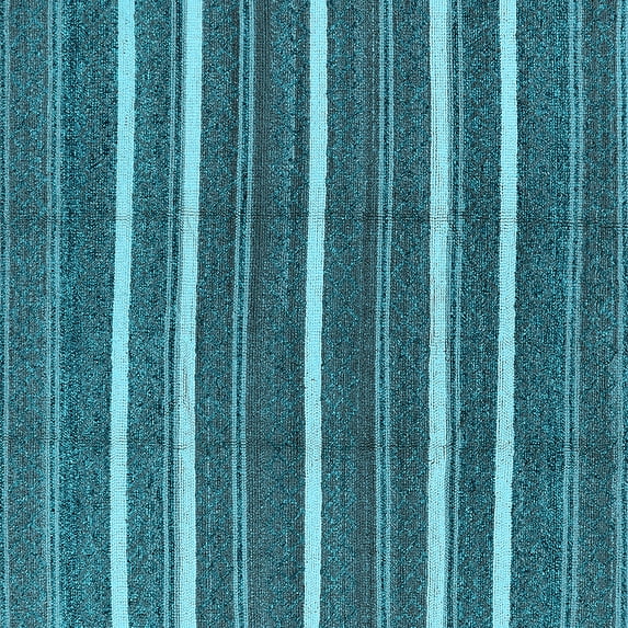 Ahgly Company Indoor Square Oriental Light Blue Industrial Area Rugs, 6' Square