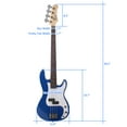 thumbnail image 3 of Glarry Electric 4-Strings Bass Guitar + Cord + Wrench Tool 7 Colors, 3 of 6