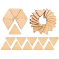 thumbnail image 1 of 100pcs DIY Triangle Slices with Hole Pendant Wooden Pieces Unfinished Cutouts, 1 of 3