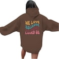 thumbnail image 2 of WEAIXIMIUNG Sweatshirts Grande Taille pour Femmes 3X Sweat à Capuche Décontracté Col Rond Imprimé Lettres Anglaises, 2 of 3