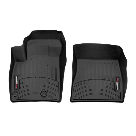 WeatherTech Custom Fit FloorLiners compatible with 2022-2024 Mitsubishi Outlander - 1st Row (Driver & Passenger), Black