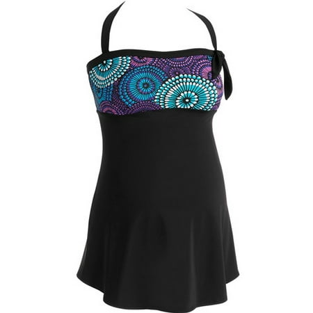 Maternity Bandeau Swimdress Two-Piece Swimsuit