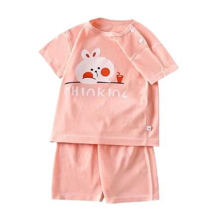 ZACPNCV Toddler Boy Summer Clothes Kids Baby Cotton Outfits T-Shirt Shorts Set Multicolor 9-18 Months