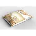 thumbnail image 2 of Ambesonne Ocean Pillow Sham 2 Pack, Seahorse Exotic Fishes, 36"x20", Cream Brown, 2 of 3