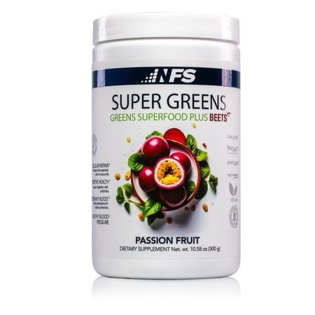 NF Sports Super Greens Beet Infused Superfood Powder–Organic Greens, Protein, Antioxidants & Probiotics, Supports Healthy Blood Pressure, Digestion & Energy Boost–30 Servings(Tropical Passion Fruit)