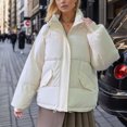 thumbnail image 2 of Viikei Winter Coats for Women Women's Fall and Winter Long Sleeved Warm Cotton Jacket Bread, 2 of 3