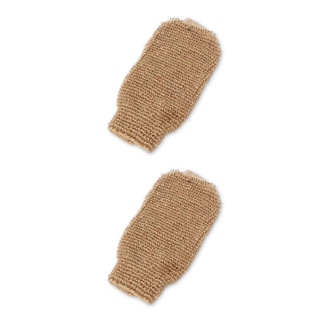 Bearachild Toalla de baño para hombres y mujeres, guante de ducha de limpieza profunda, guantes reciclados, suministros de baño exfoliantes para marrón 2Conjunto