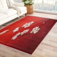 thumbnail image 1 of 3x5 Rug, Cherry Blossom Rug & Home Decor - Front Door Mat Indoor Entrance, Floral Rugs for Entryway, Washable Non Slip Soft Low Pile Small Area Rug, Burgundy Carpet & Room Decorations Y-&165, 1 of 7