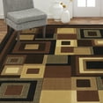 thumbnail image 2 of Home Dynamix Catalina Virginia Contemporary Layered Square Area Rug, Black/Brown, 7'10"x10'2", 2 of 6