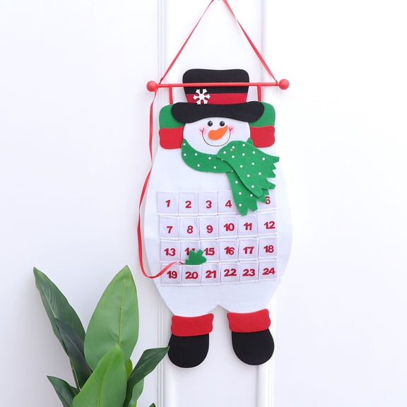 LEORX Festival Decorations Advent Calendar Nonwoven Christmas Style Home Decoration 1Pack