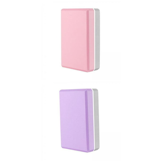 Bloque de EVA Gym Brick para Fitness Pilates Ejercicio Púrpura Gris Claro + Bloque de