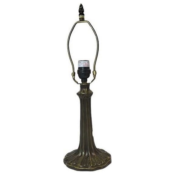 Handel Metal Lamp Base, Dark Bronze Finish with Gold Highlights, Nicely Weighted, 17.5" Tall