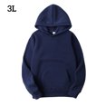 thumbnail image 1 of Sudadera con capucha Sudadera con capucha unisex de algodón Sudadera con capucha que absorbe el sudor Sudadera con capucha, azul oscuro, 3XL Vogacara AP000776-72, 1 of 7