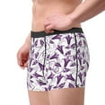 thumbnail image 4 of Daiia Violets Flowers Men's Underwear Boxer Briefs, Cotton Stretch Moisture-Wicking Underwear-XX-Large, 4 of 9