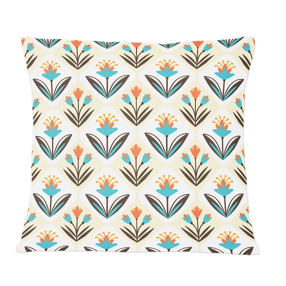 Designart Pattern with floral ornament' Mid-Century Modern Throw Pillow - 12x20