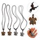 thumbnail image 2 of Collar con 4 colgantes de tortuga de resina, estilo europeo y americano., 2 of 6