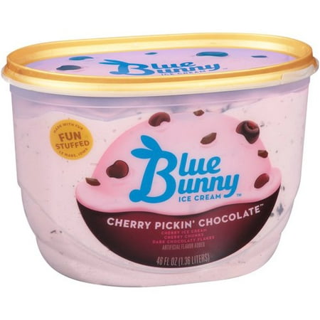 Blue Bunny Cherry Pickin' Chocolate Ice Cream, 46 oz - Walmart.com